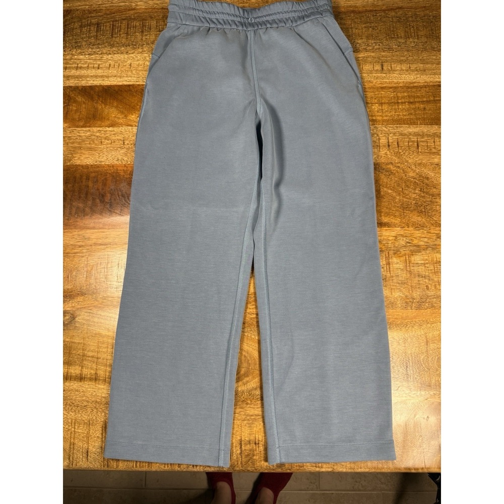 Lululemon‎ Softstreme Trouser Pant Cropped Women's Size 4 Blue Gray Pull On